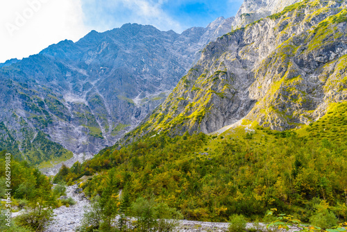 Mountains valley near Koenigssee, Konigsee, Berchtesgaden National Park, Bavaria, Germany