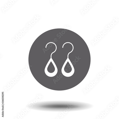 Earrings simple icon. vector symbol stock illustration web.