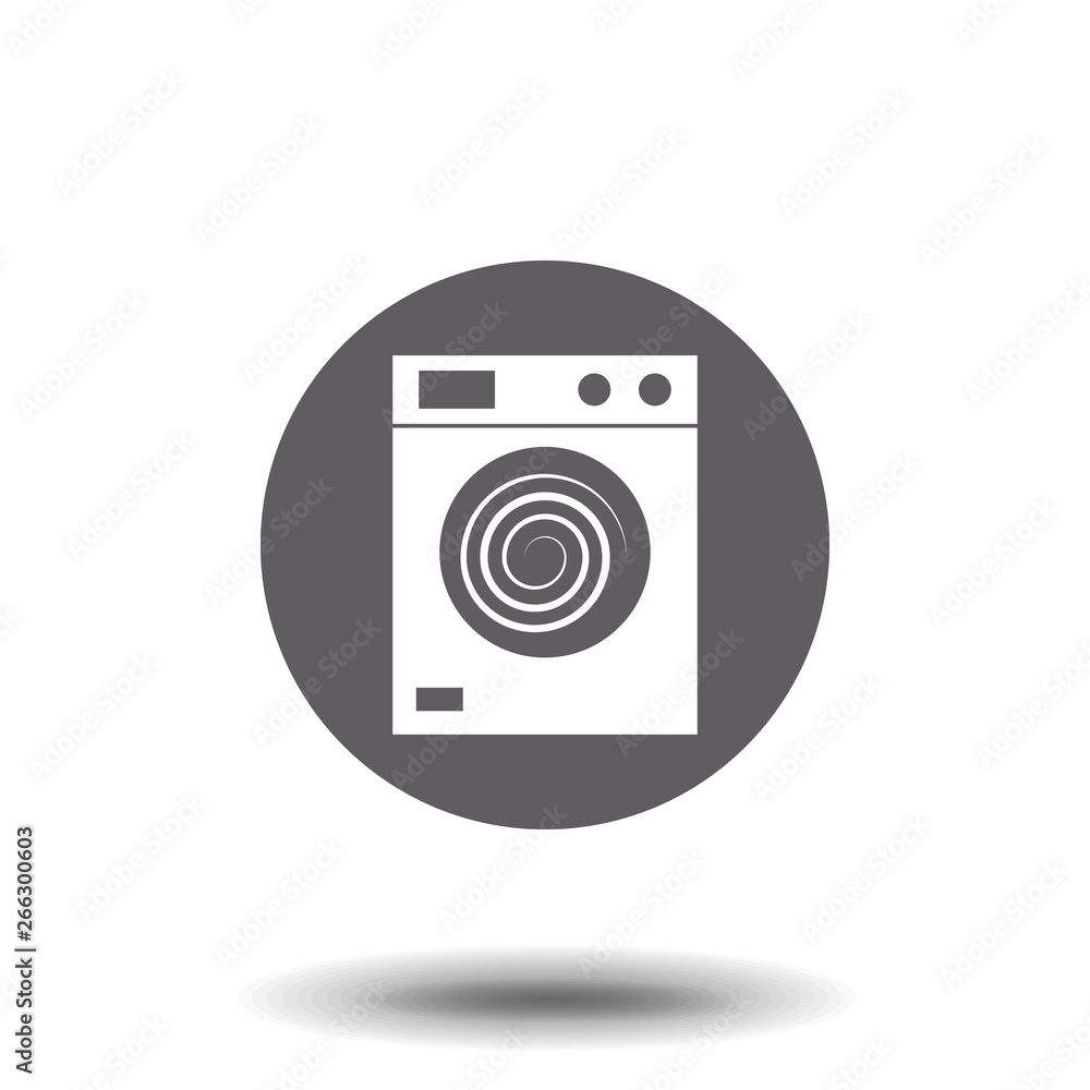 Washing machine icon. Home appliances symbol. Flat sign on white background. Vector Washing machine icon. Home appliances symbol. Flat sign on white background. Vector