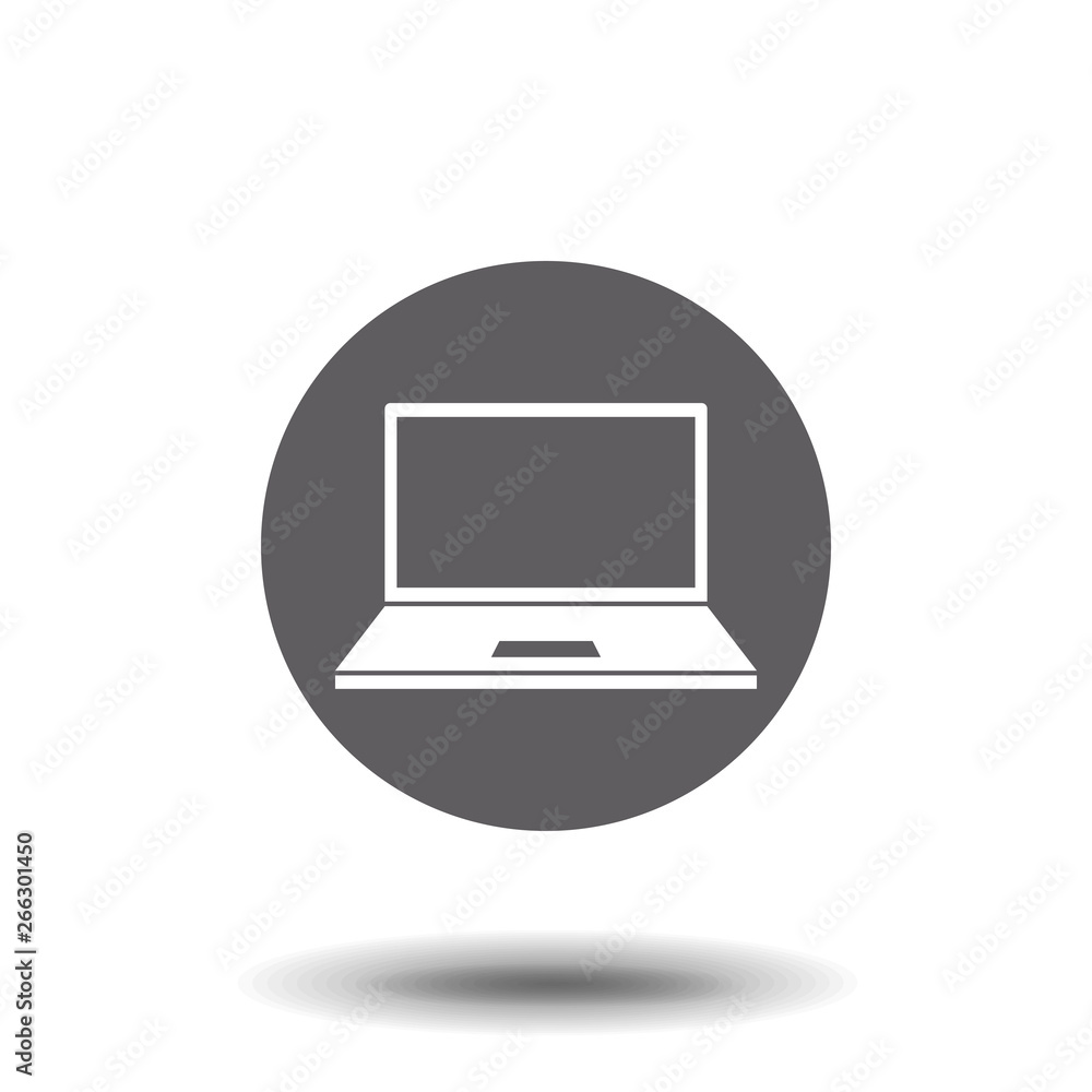 Laptop icon, Vector EPS 10 flat illustration style Laptop icon, Vector EPS 10 flat illustration style