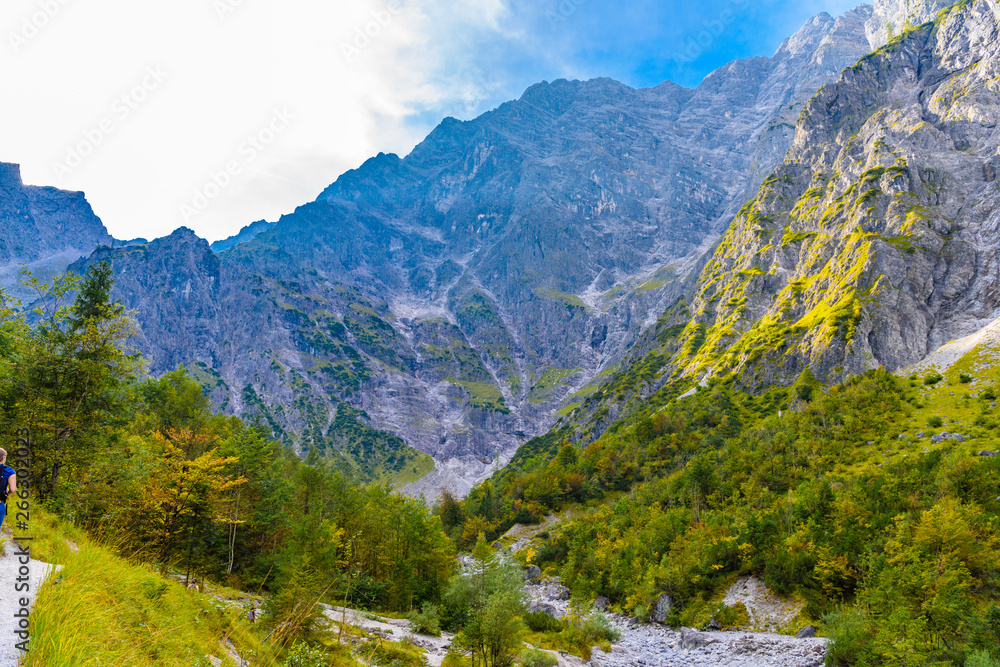 Mountains valley near Koenigssee, Konigsee, Berchtesgaden National Park, Bavaria, Germany Mountains valley near Koenigssee, Konigsee, Berchtesgaden National Park, Bavaria, Germany
