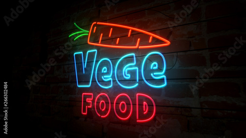 Vege food neon © Skórzewiak