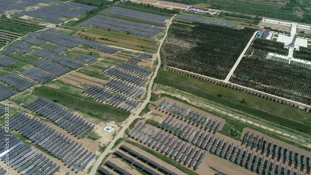 Picture of Aerial photography new energy large solar photovoltaic power station ...