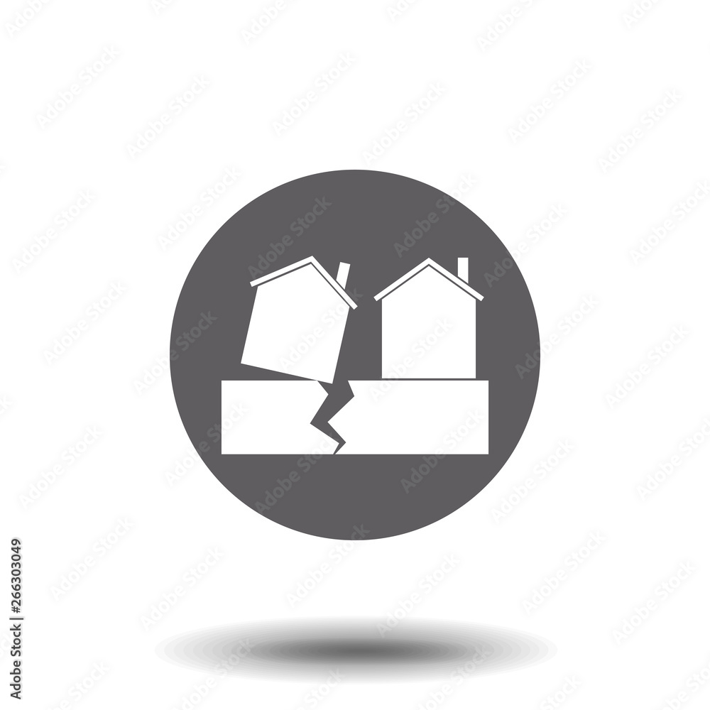 Earthquake icon illustration isolated vector sign symbol Earthquake icon illustration isolated vector sign symbol