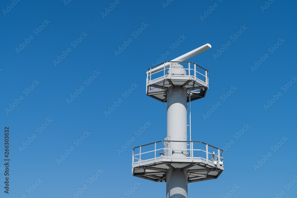 Maritime traffic controle radar in a harbor, monitoring ship movements at the Eemshaven, Groningen. Maritime traffic controle radar in a harbor, monitoring ship movements at the Eemshaven, Groningen.