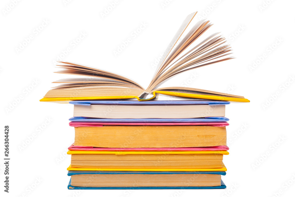 pile of books isolated on white background pile of books isolated on white background