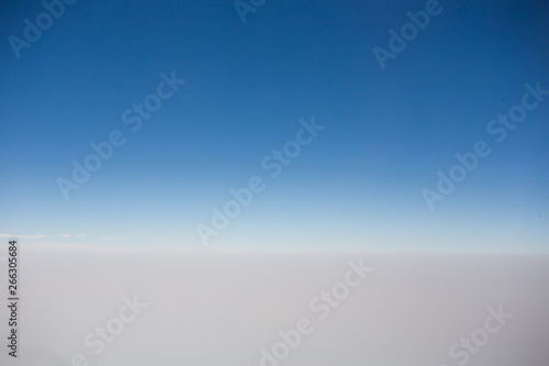 Aerial view of blue sky and clouds