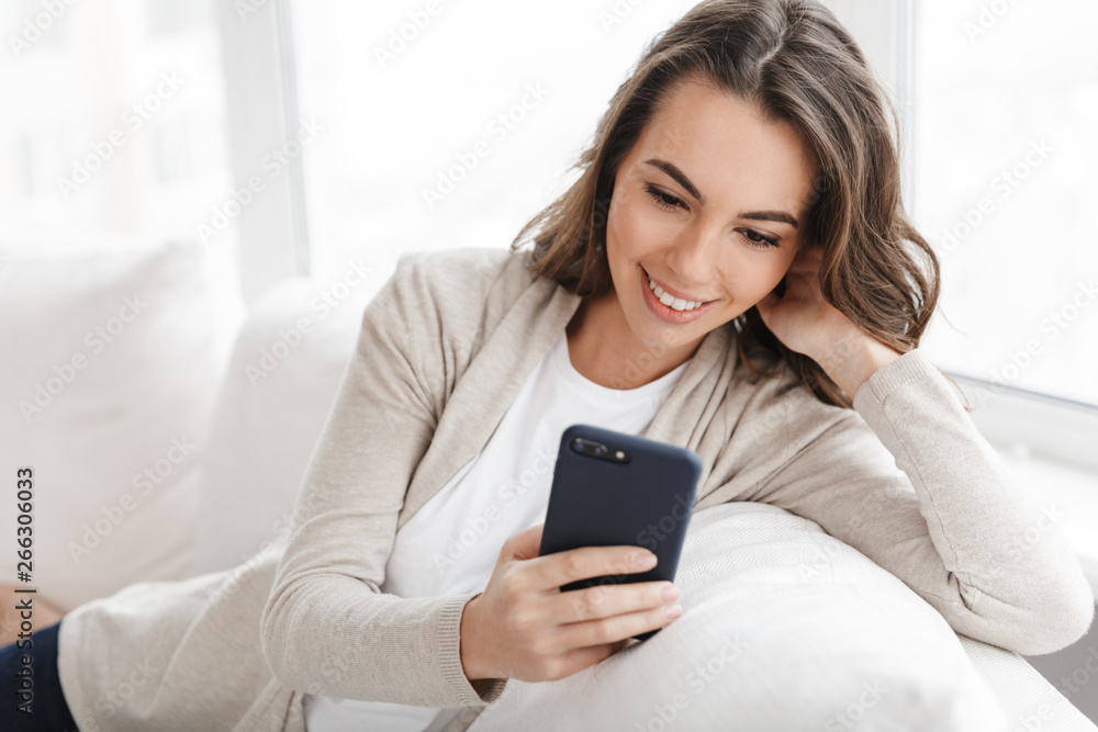 Smiling beautiful girl relaxing Smiling beautiful girl relaxing