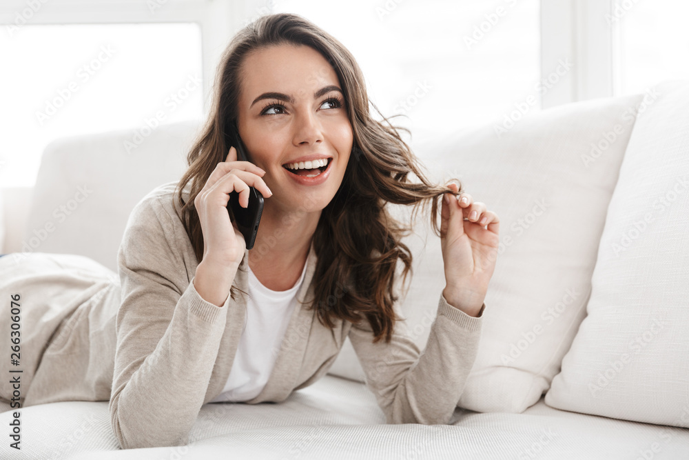 Smiling beautiful girl relaxing Smiling beautiful girl relaxing