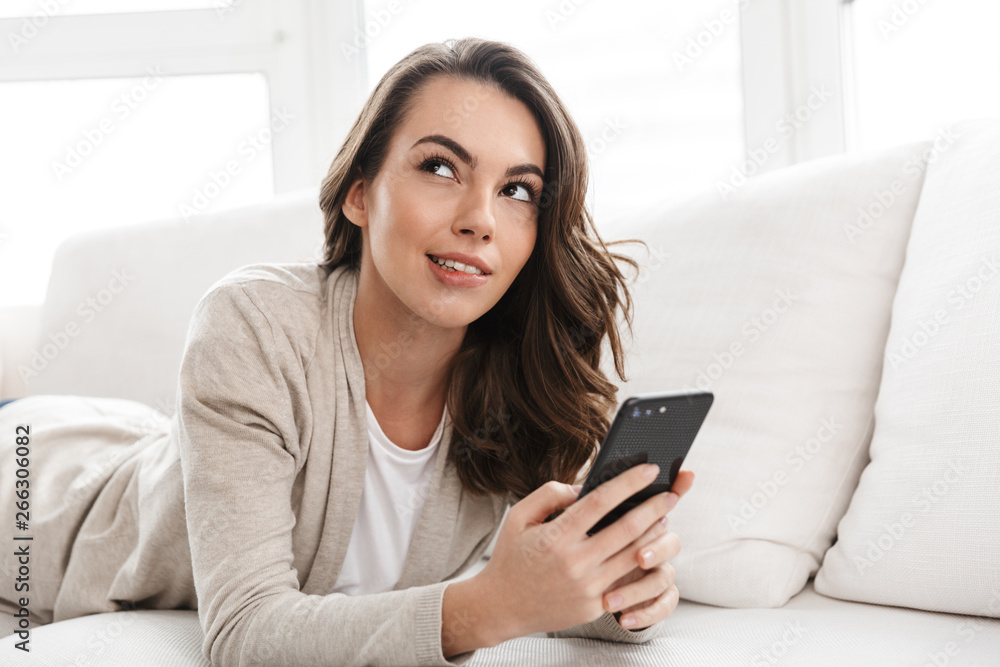 Smiling beautiful girl relaxing Smiling beautiful girl relaxing