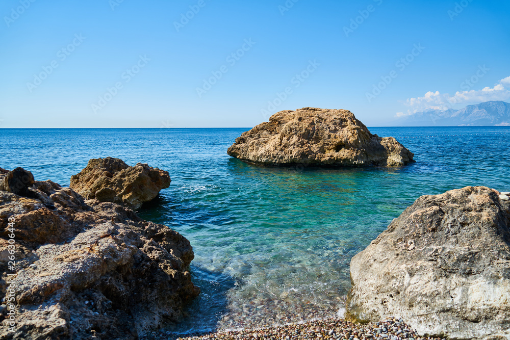Beautiful sea and rock background Beautiful sea and rock background