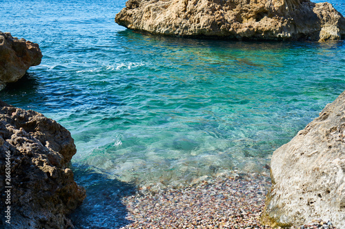 Beautiful sea and rock background