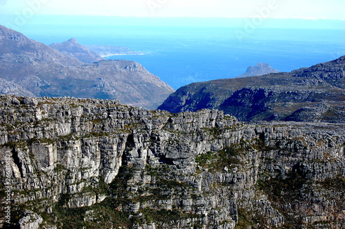 Table Mountain, South Africa, Cape-Town, ocean and rocks