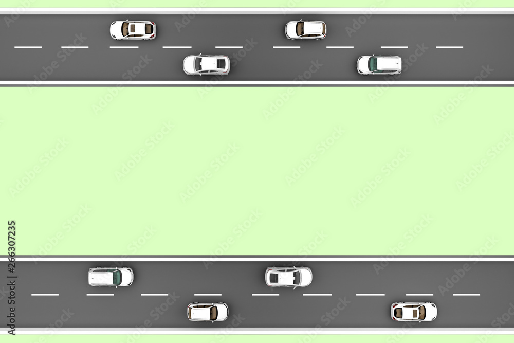 two parallel roads top view two parallel roads top view