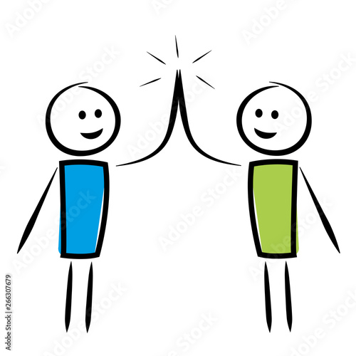 High Five zwischen zwei Männern