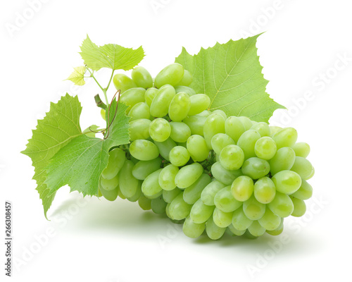 Grapes on white background 