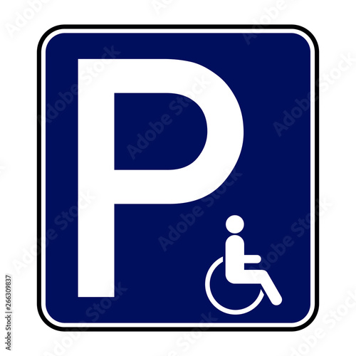 Behindertenparkplatz Schild