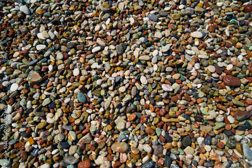 Pebble stone close up and background
