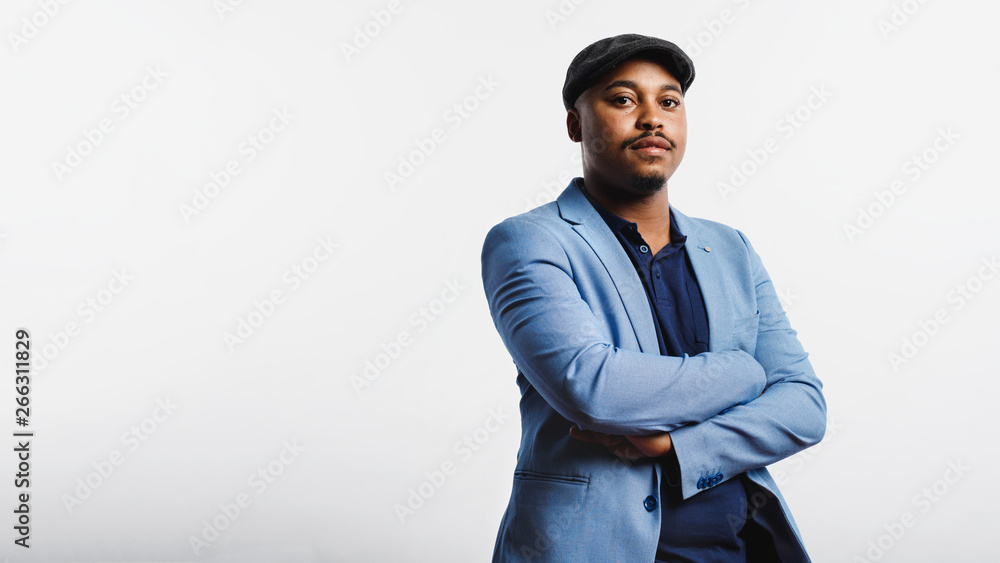 Portrait of a businessman with a cap Portrait of a businessman with a cap