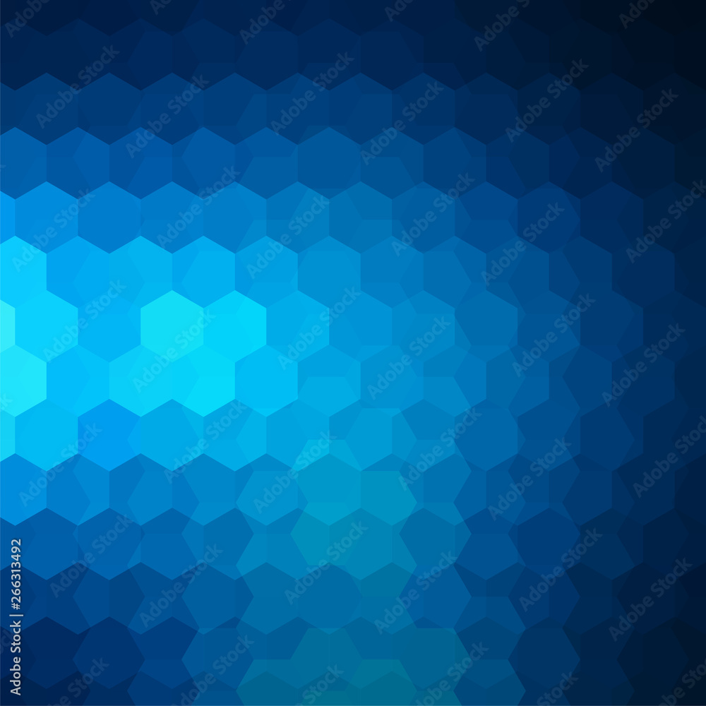 Abstract background consisting of blue hexagons. Geometric design for business presentations or web template banner flyer. Vector illustration Abstract background consisting of blue hexagons. Geometric design for business presentations or web template banner flyer. Vector illustration