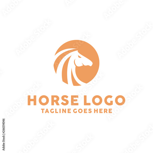 Luxury Horse Logo Design Vector. Horse Emblem silhouette Icon. Creative Horse Symbol For Company. 