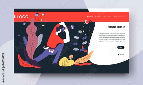 Photo studio online web page template photosession order