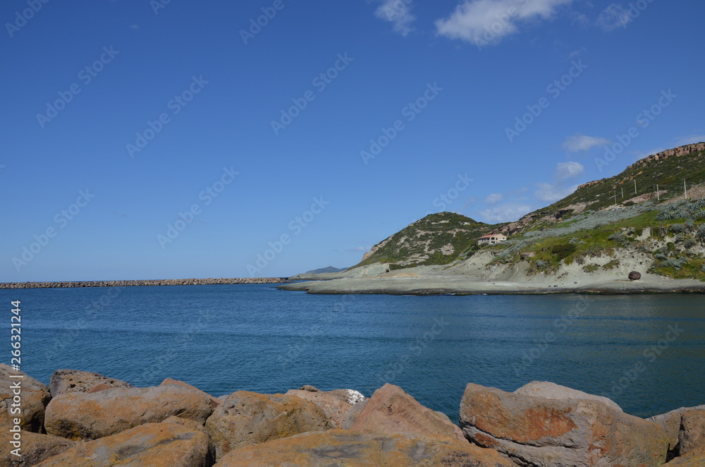 Fototapeta premium Sardinia, Bosa Marina city