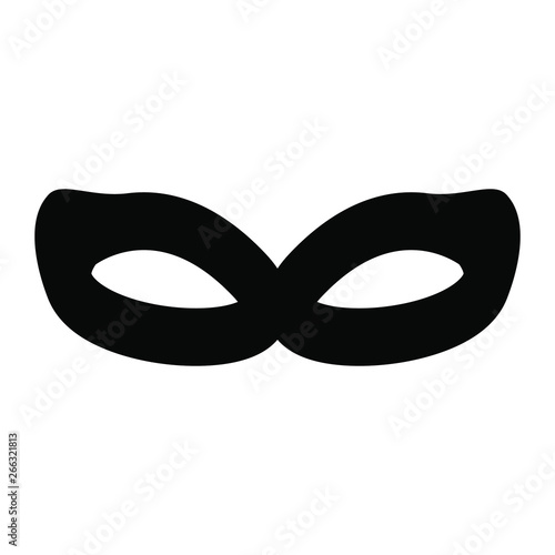 Black anonymous mask vector icon illustration