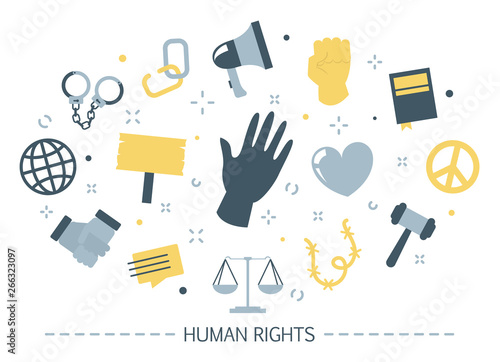 Human rights concept. Idea of law and equality
