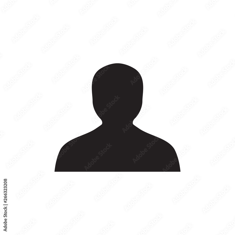 Avatar Flat Style Vector Icon. User Sign Icon. Human Avatar Black Icon Vector Illustration Avatar Flat Style Vector Icon. User Sign Icon. Human Avatar Black Icon Vector Illustration