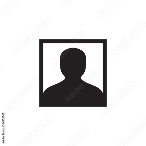 Avatar Flat Style Vector Icon. User Sign Icon. Human Avatar Black Icon Vector Illustration