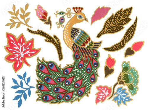 Peacock Batik Sarong Set