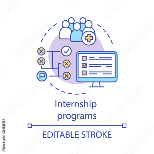 Internship program concept icon