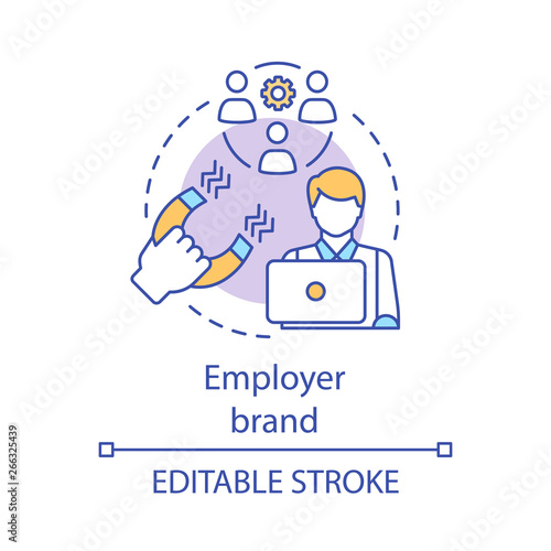 Employer brand concept icon