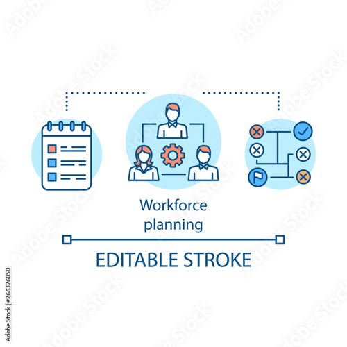 Workforce planning process concept icon