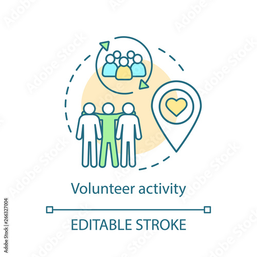 Volunteer activity concept icon