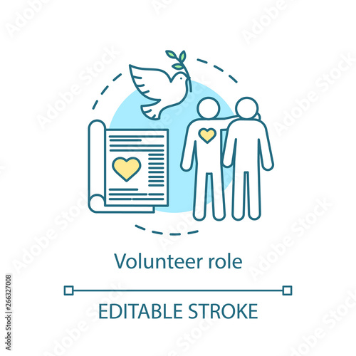 Volunteer role concept icon