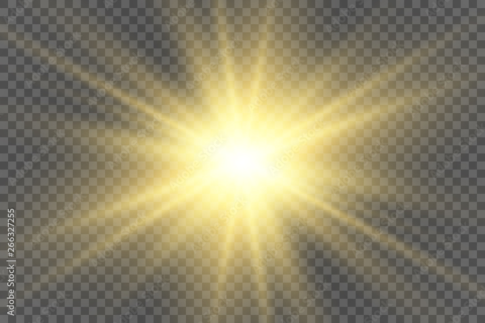 	 Glow light effect. Star burst with sparkles.Sun. Vector illustration