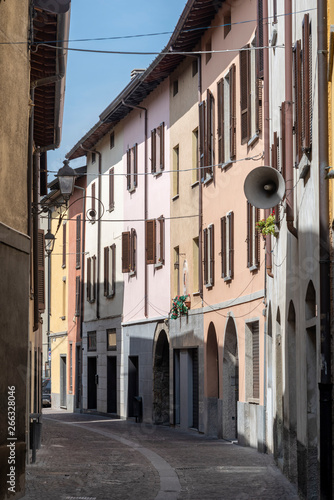 Old street of Oggiono, Italy photo