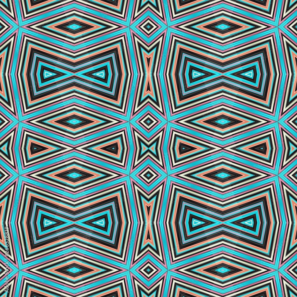 abstract shiny seamless pattern matching dark slate gray, tan and turquoise colors