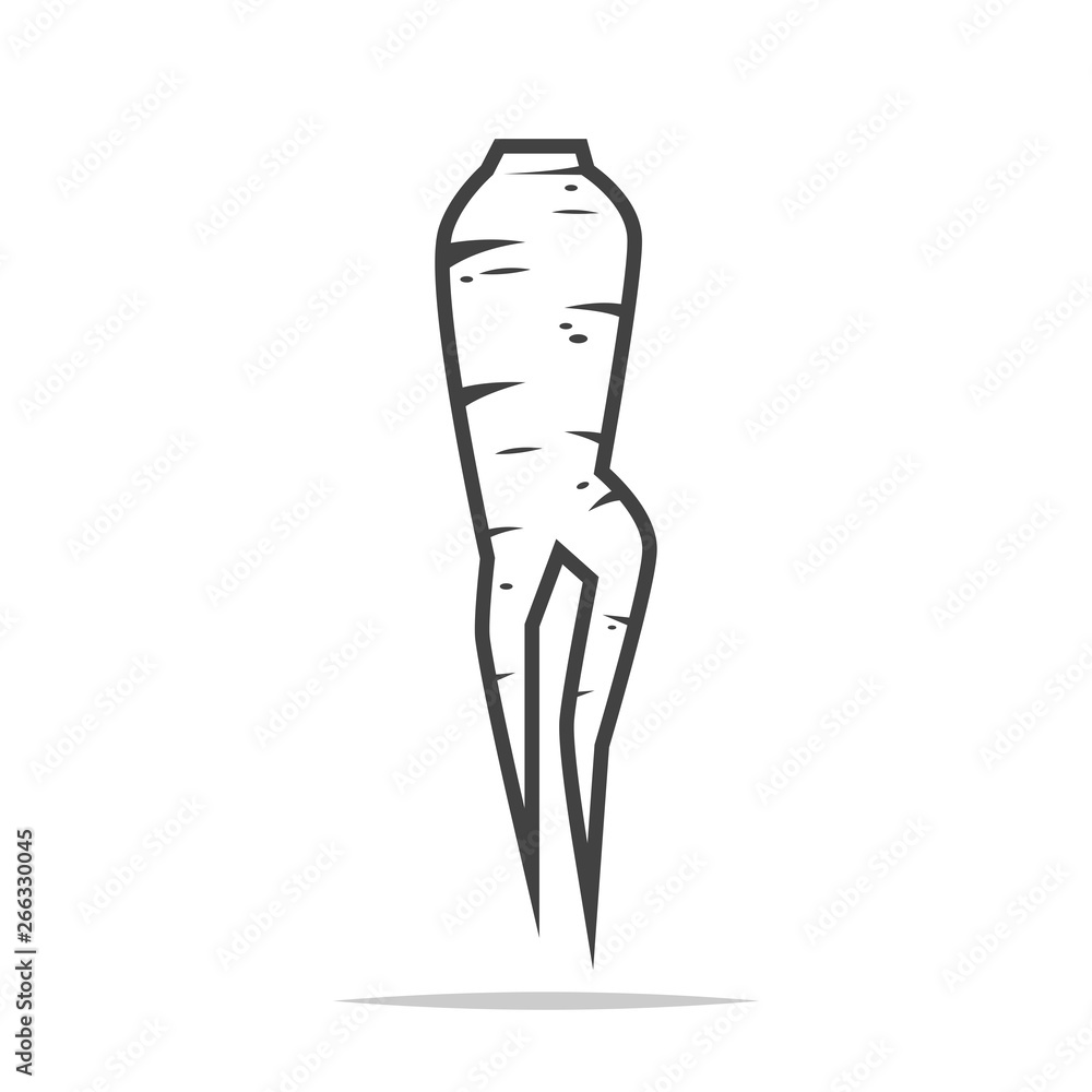 Ginseng icon outline vector isolated Ginseng icon outline vector isolated