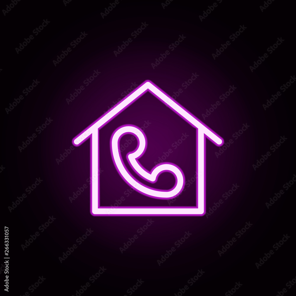 real estate call contact neon icon. Elements of building set. Simple icon for websites, web design, mobile app, info graphics real estate call contact neon icon. Elements of building set. Simple icon for websites, web design, mobile app, info graphics