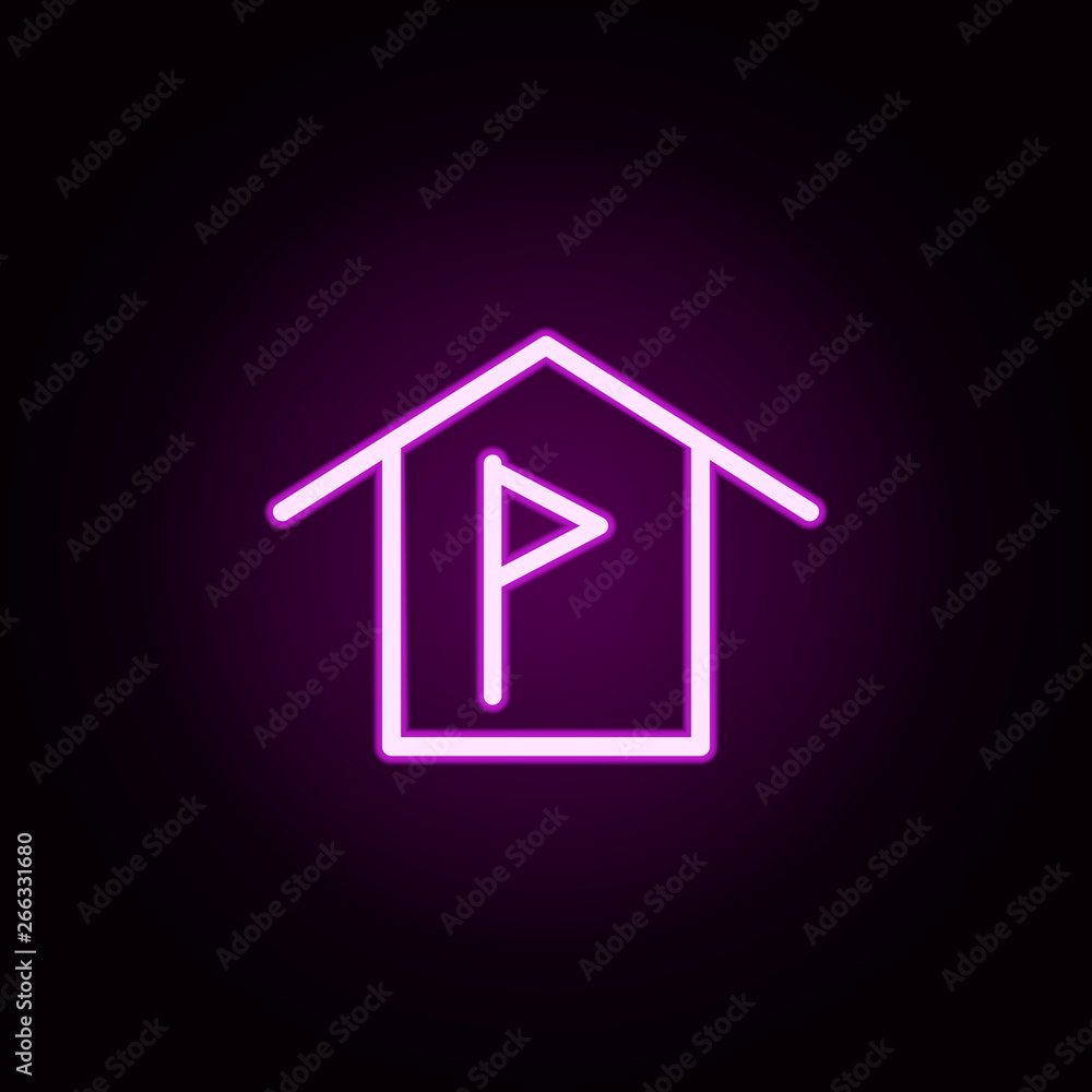 real estate flag neon icon. Elements of building set. Simple icon for websites, web design, mobile app, info graphics real estate flag neon icon. Elements of building set. Simple icon for websites, web design, mobile app, info graphics