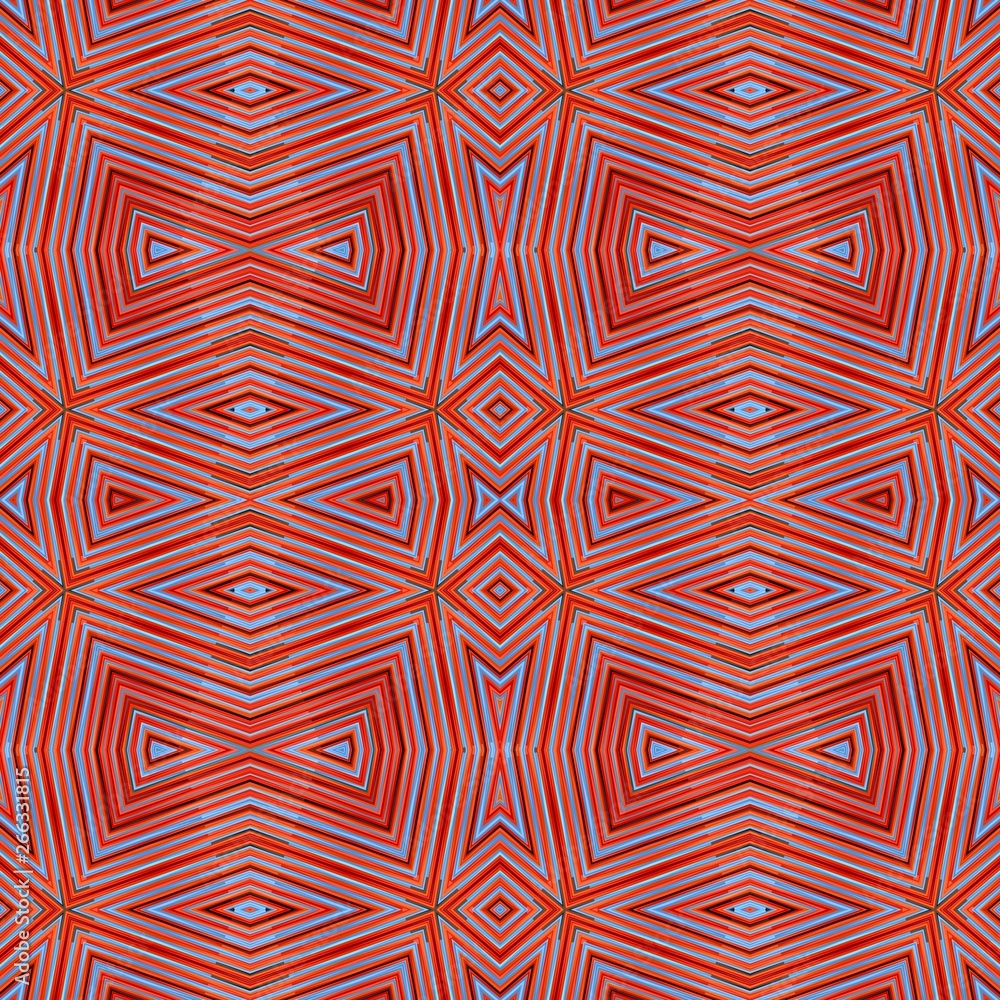 orange red, sky blue and steel blue colors. glossy repeating pattern background for wallpaper, wrapping paper, fashion design or web pages