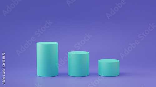 Wallpaper Mural Empty steps cylinder podium on empty background. 3D rendering. Torontodigital.ca