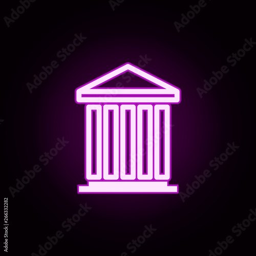 judicial building neon icon. Elements of building set. Simple icon for websites, web design, mobile app, info graphics