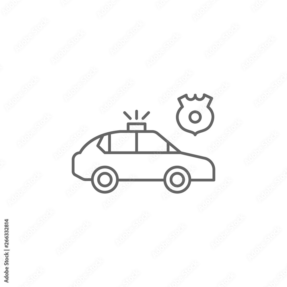 Fototapeta premium Automobile, police icon. Element of police icon. Premium quality graphic design icon. Signs and symbols collection icon for websites, web design, mobile app