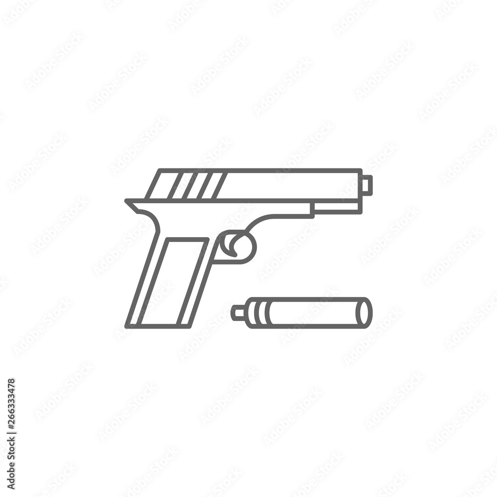 Gun, police icon. Element of police icon. Premium quality graphic design icon. Signs and symbols collection icon for websites, web design, mobile app Gun, police icon. Element of police icon. Premium quality graphic design icon. Signs and symbols collection icon for websites, web design, mobile app