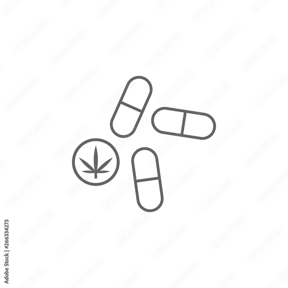 Pills, marijuana icon. Element of marijuana icon. Thin line icon for website design and development, app development. Premium icon Pills, marijuana icon. Element of marijuana icon. Thin line icon for website design and development, app development. Premium icon