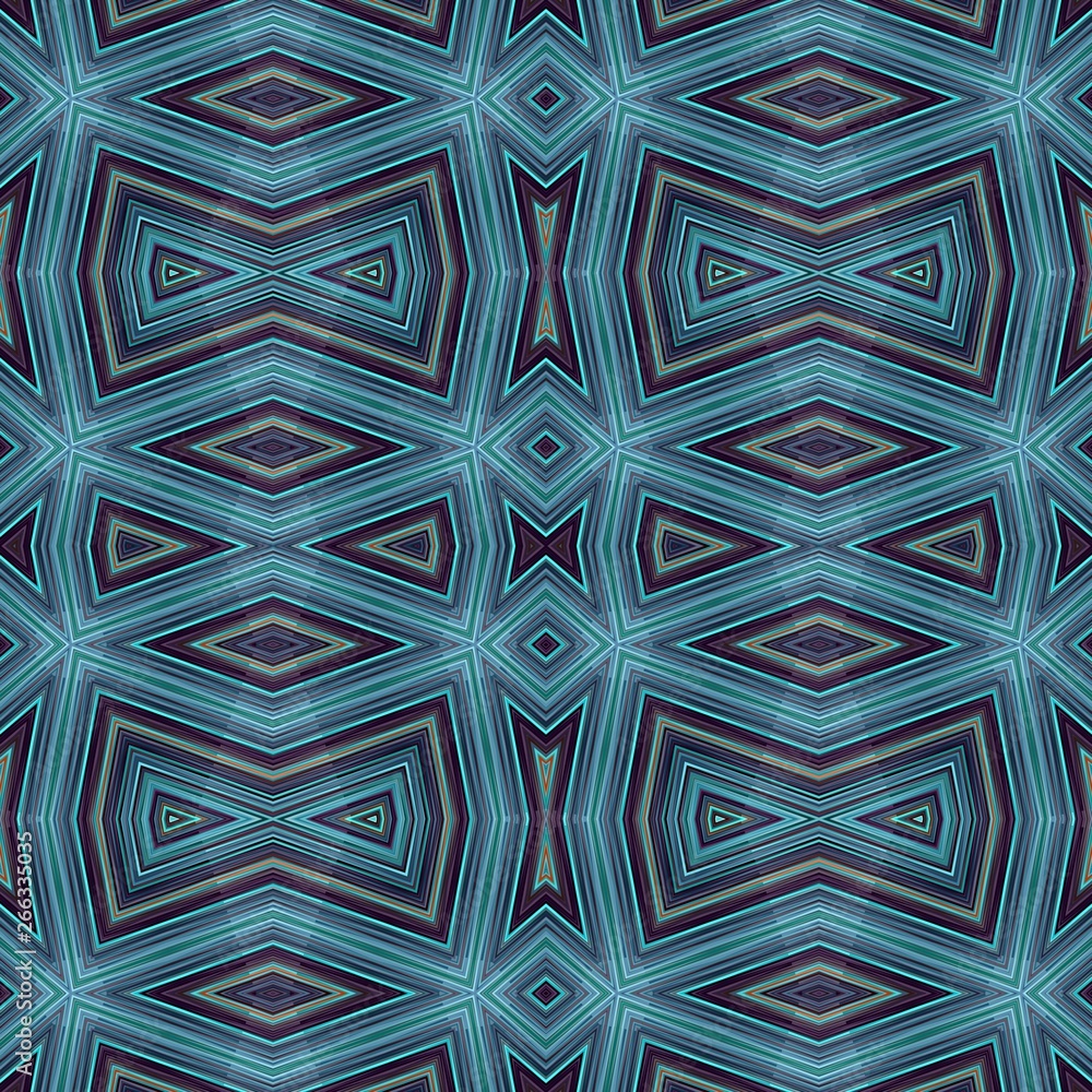 teal blue, medium turquoise and black colors. shiny modern endless pattern for wrapping paper or fashion design